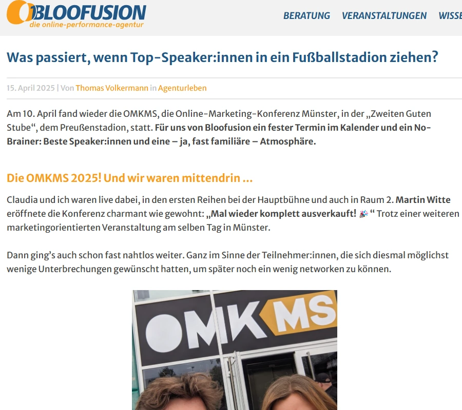 Der Recap von Bloofusion zur OMKMS 2025 im Münsteraner Preußenstadion