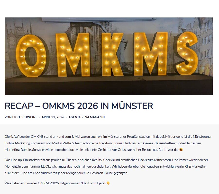 V4Visions Recap OMKMS 2026